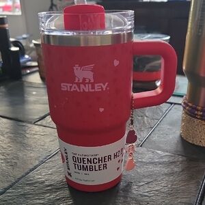 Stanley 2025 Valentine's Release 20oz Quencher H2.0 Tumbler With Charm